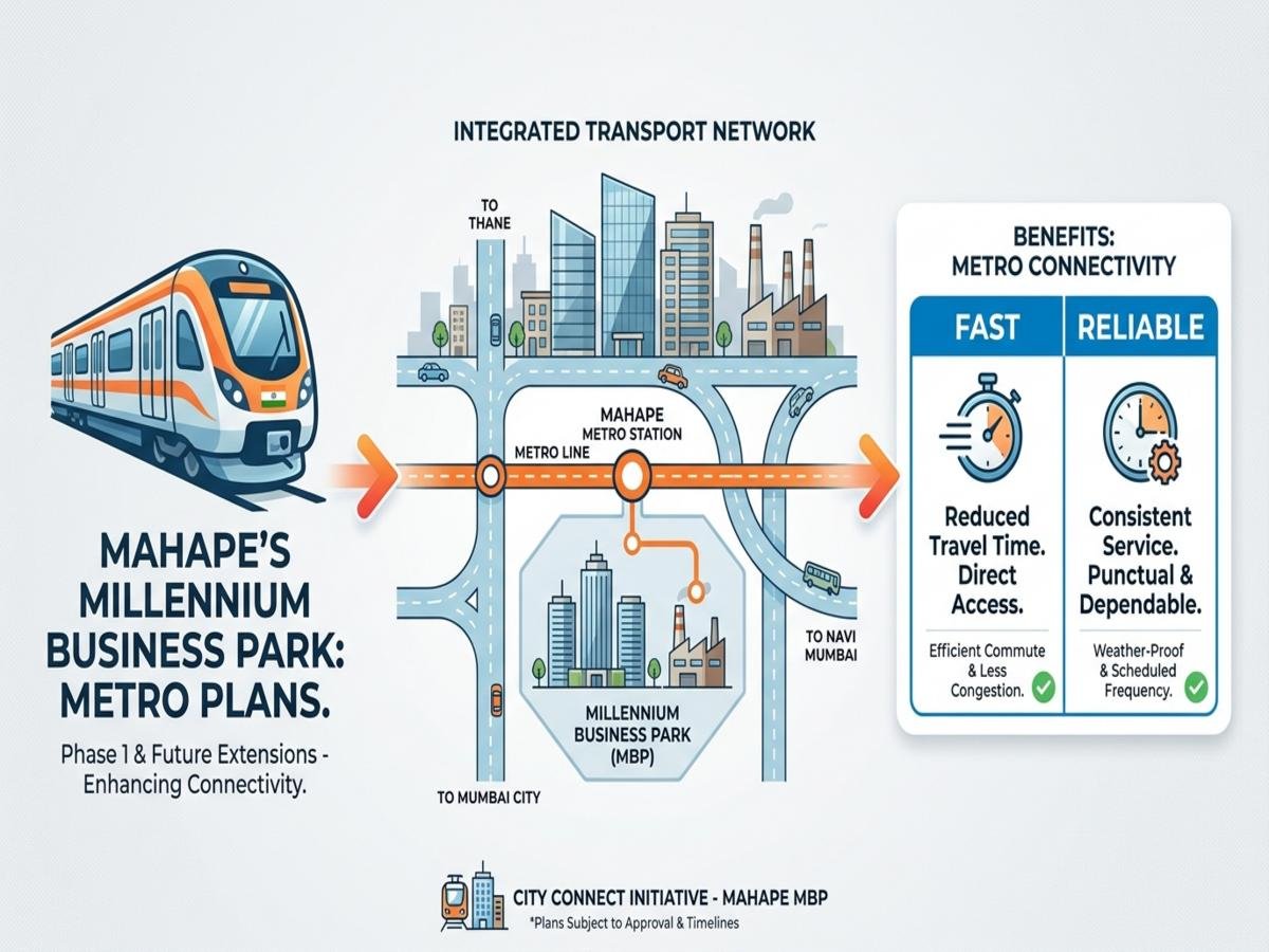 Metro Connectivity Plans for Mahape is visible in this image