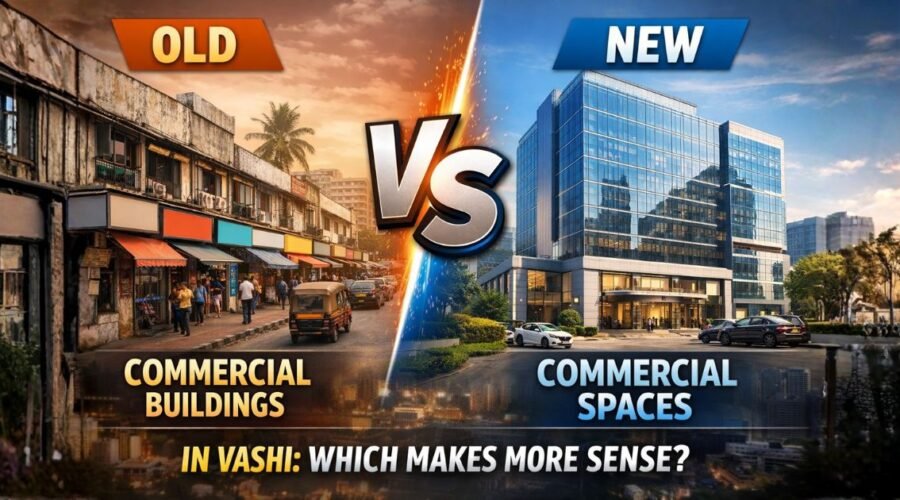 Old Commercial Buildings vs New Commercial Spaces in Vashi: Which is the best option for investment?