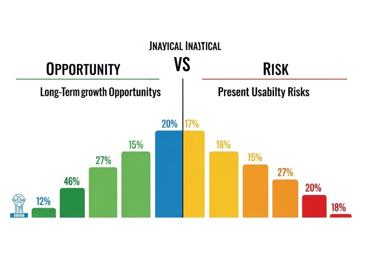 Infographic comparing Panvel industrial growth potential versus investment risks for long-term investors