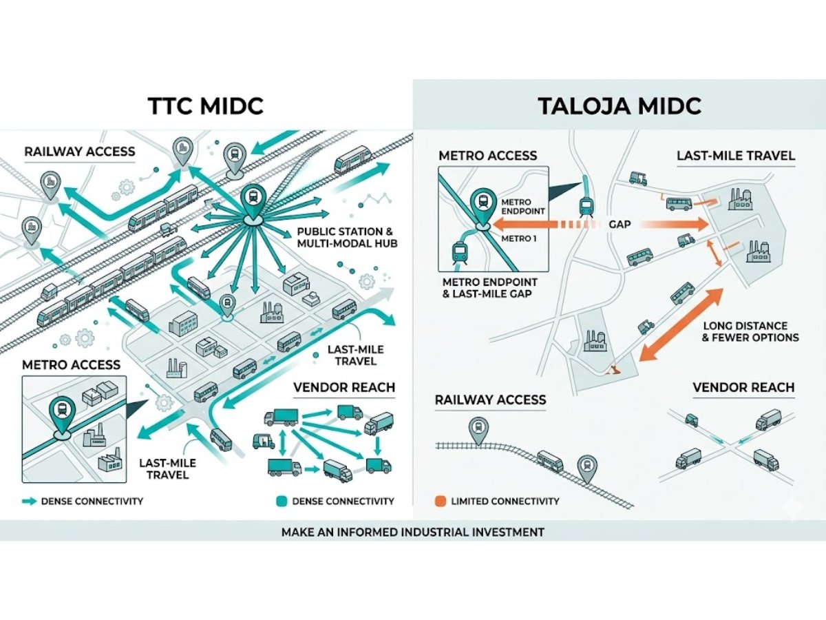 Ttc-vs-taloja-commute-and-access-diagram is visible in this image