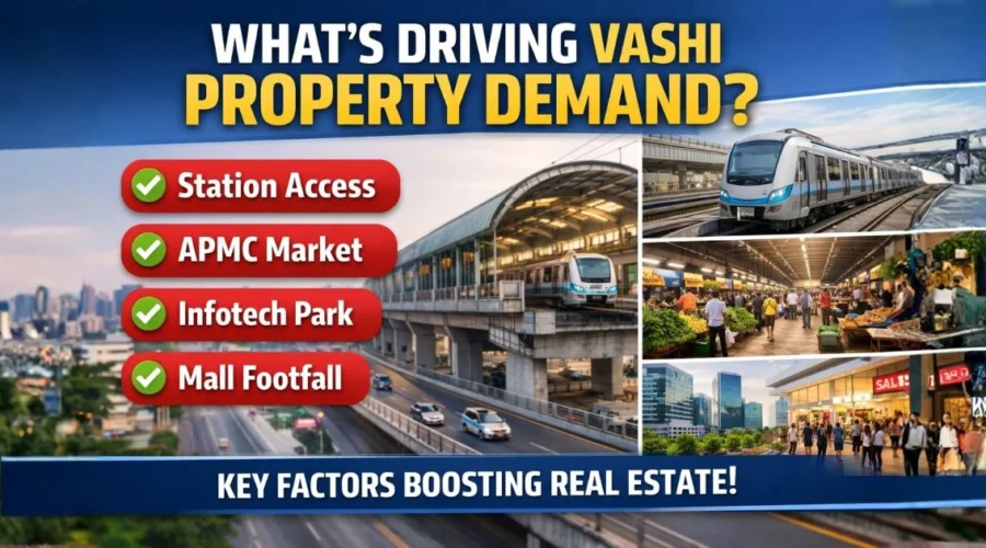 How Station Access, APMC, Infotech Park and Mall Footfall Shape Vashi Property Demand