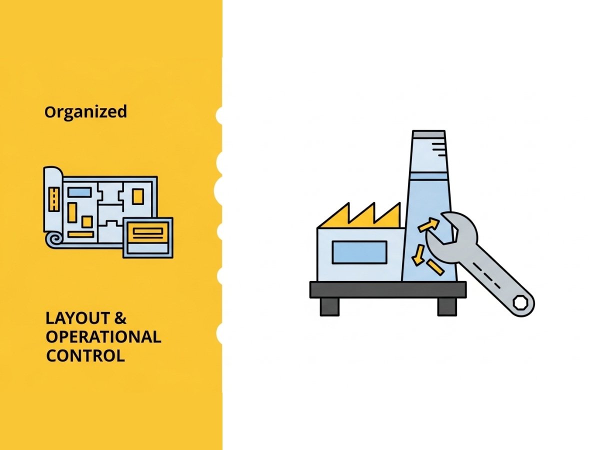 Infographic showing situations where buying industrial property makes sense like stable business and long-term use