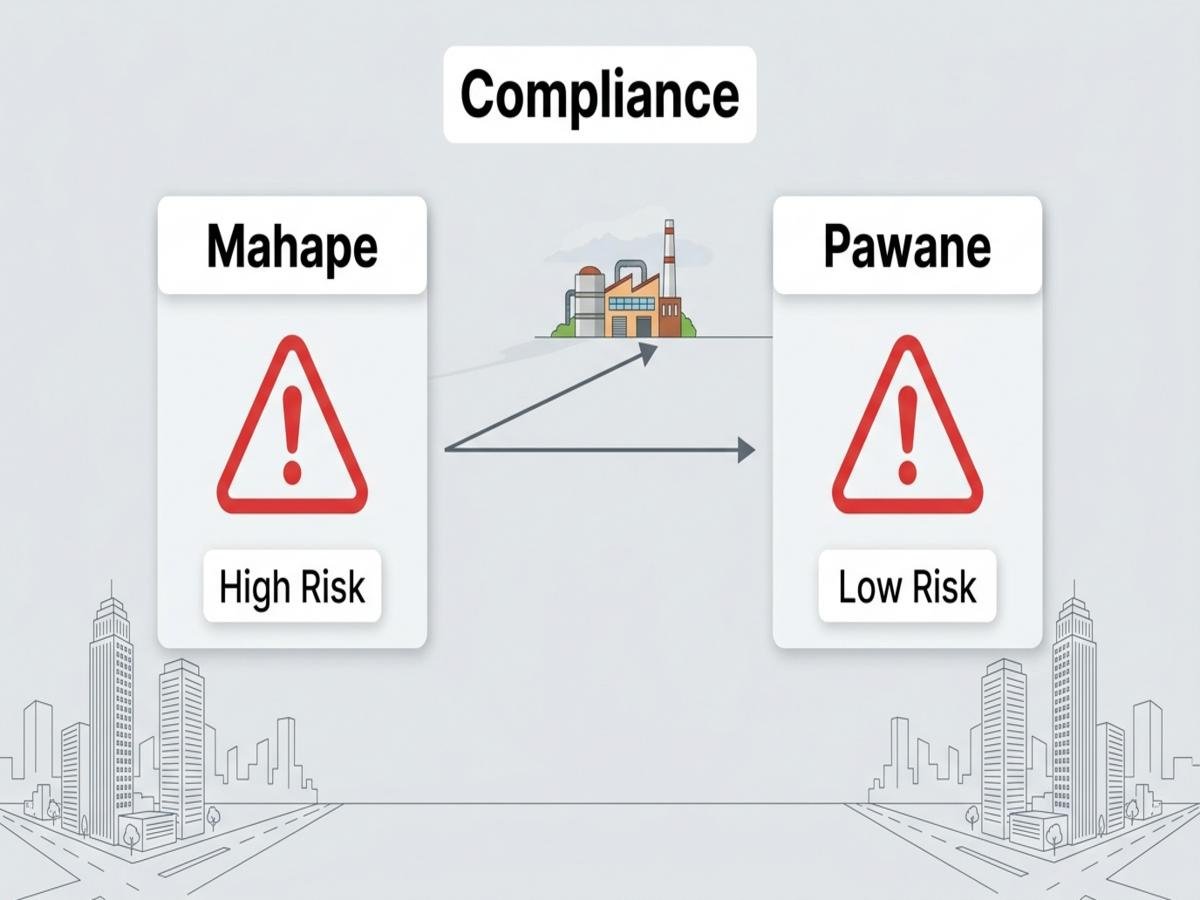Where Do Compliance Risks Matter More: Mahape or Pawane? is visible in this image