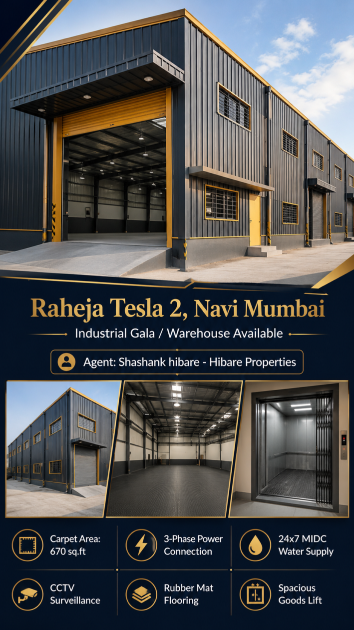 Industrial Gala / Warehouse for Rent in Raheja Tesla 2