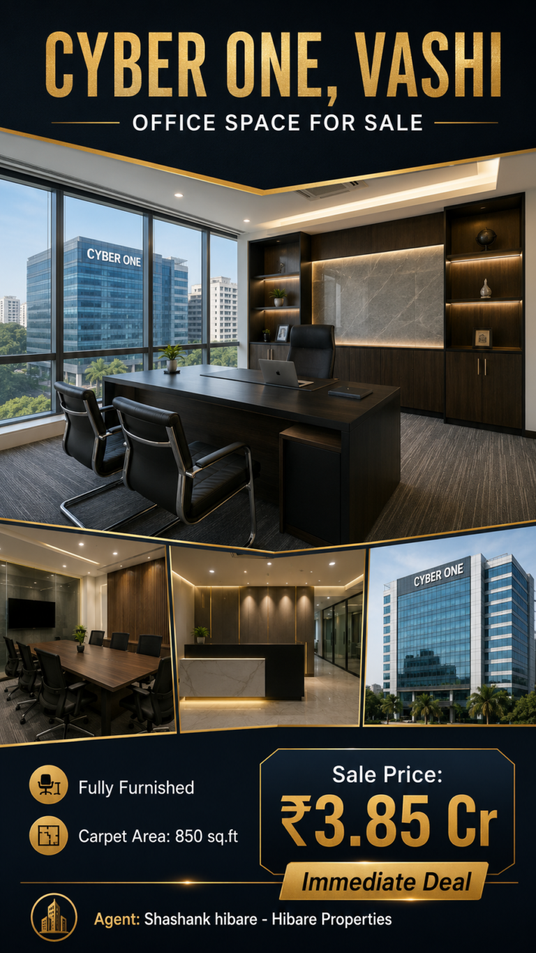 Fully Furnished Office Space for Sale in Cyber One, Vashi