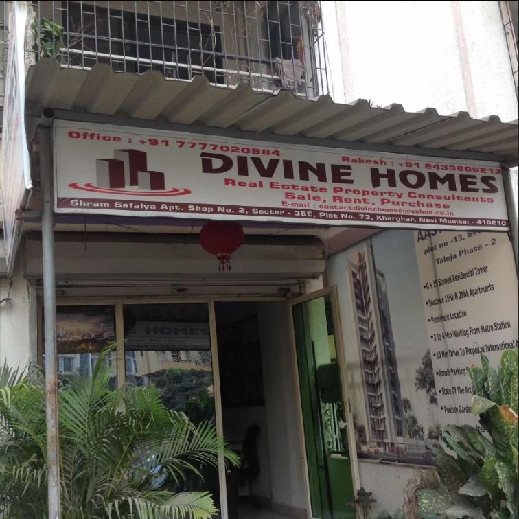 Divine homes kharghar entrance is visible in this image.