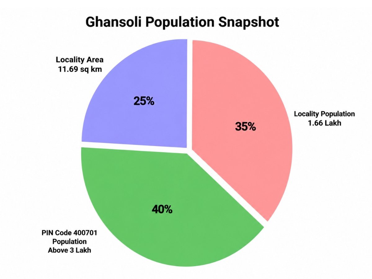 Ghansoli Population is visible in this image.