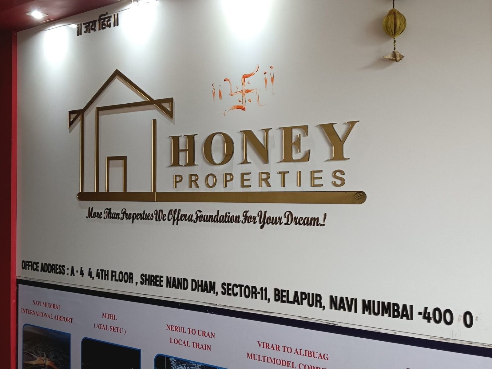 .Honey Properties Belapur Banner is visible in this image.