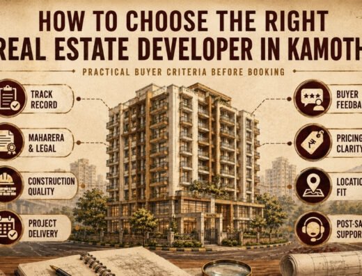 How to Choose the Right Real Estate Developer in Kamothe is visible in this image.