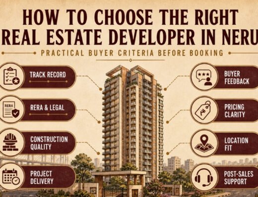 How to Choose the Right Real Estate Developer in Nerul is visible in this image.