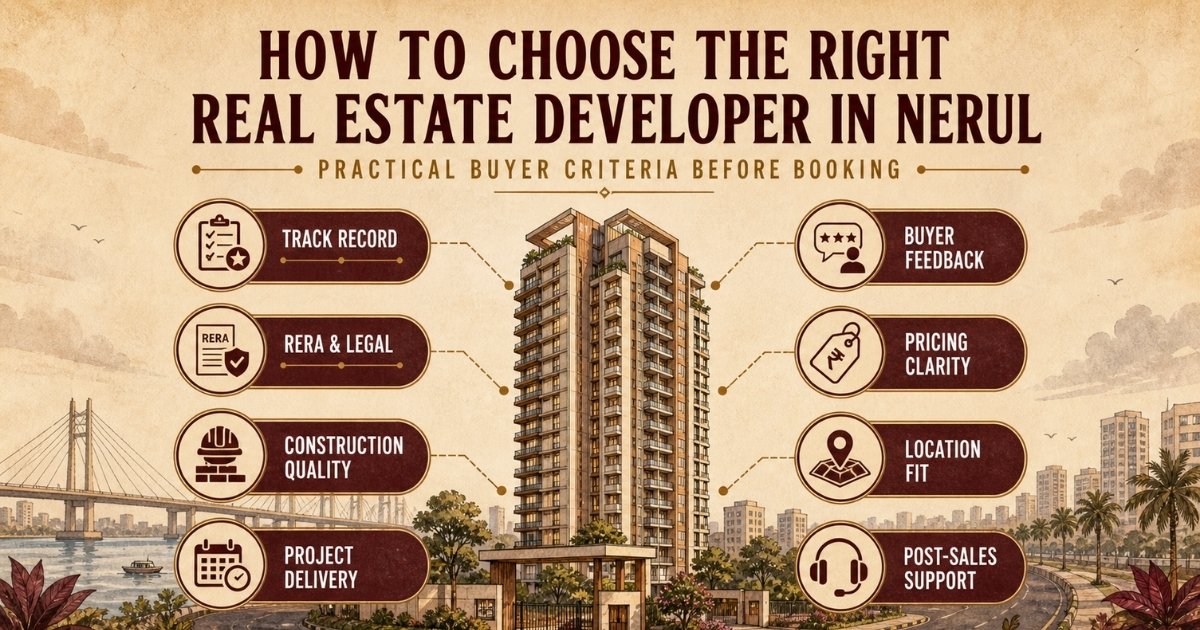 How to Choose the Right Real Estate Developer in Nerul is visible in this image.
