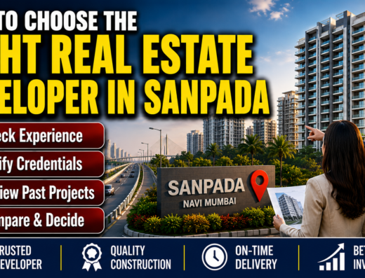 How to Choose the Right Real Estate Developer in Sanpada is visible in this image.