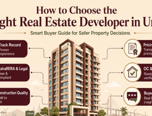 How to Choose the Right Real Estate Developer in Uran is visible in this image.