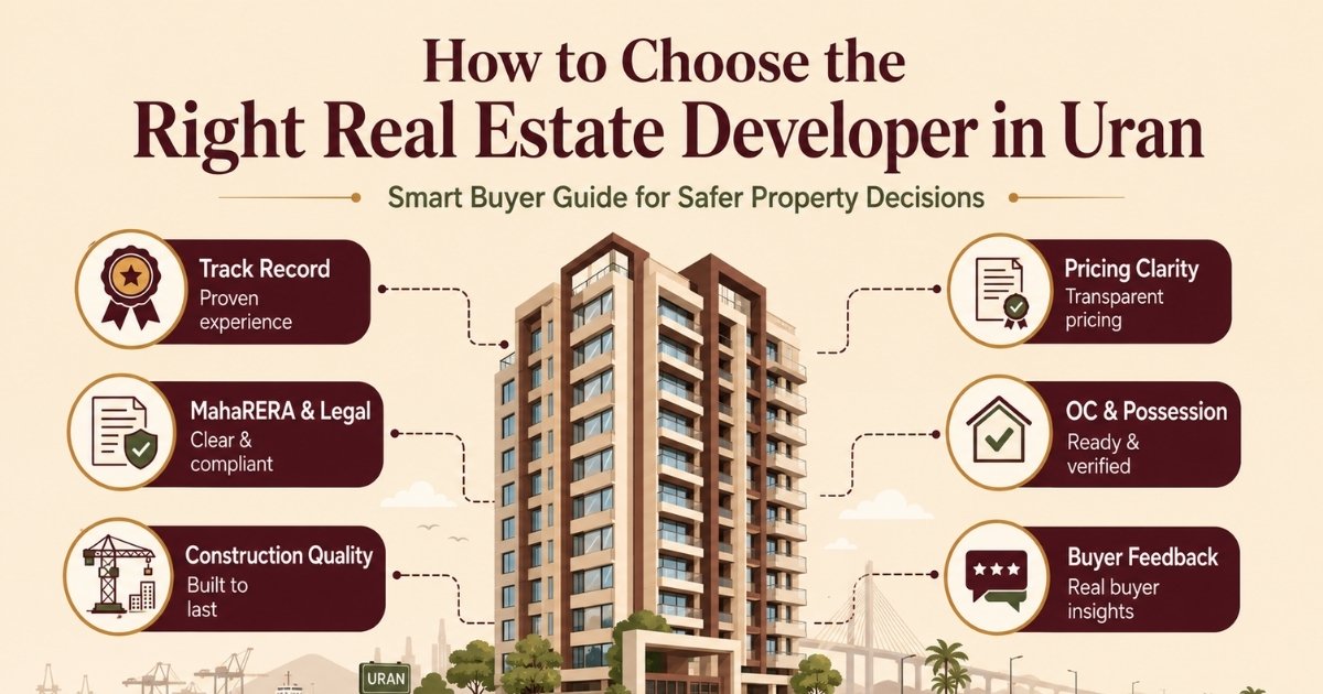 How to Choose the Right Real Estate Developer in Uran is visible in this image.