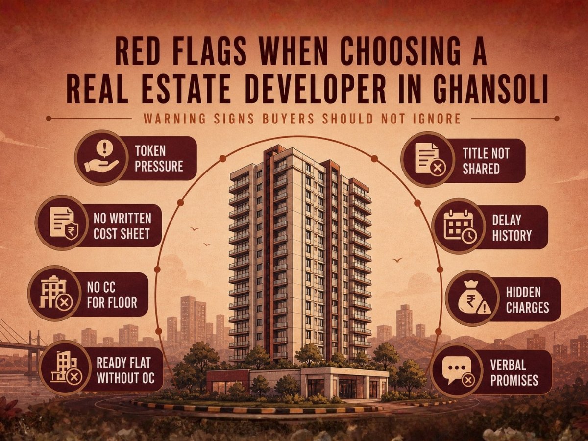 Red Flags When Choosing a Real Estate Developer in Ghansoli is visible in this image.