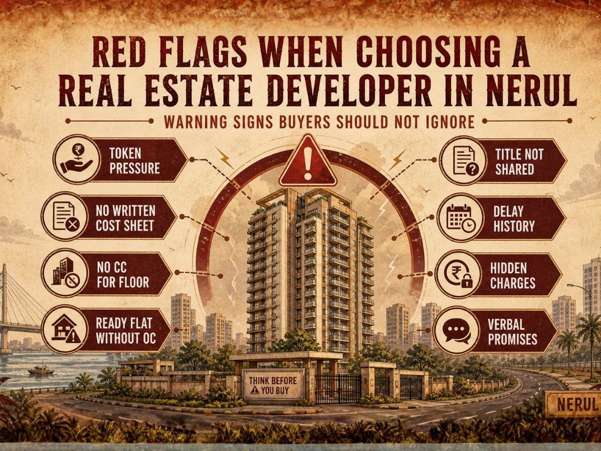 Red Flags When Choosing a Real Estate Developer in Nerul is visible in this image.