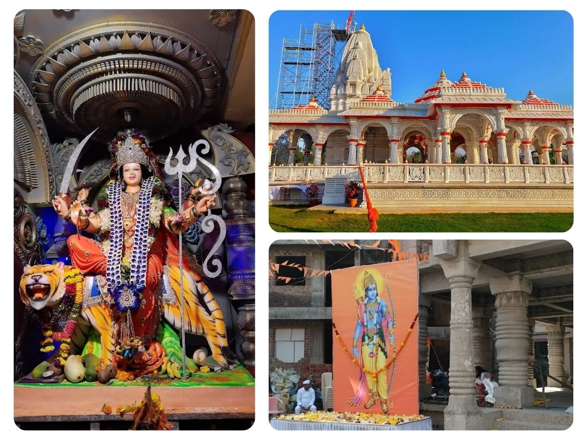 Temples in ghansoli sector 3 navi mumbai is visible in this image