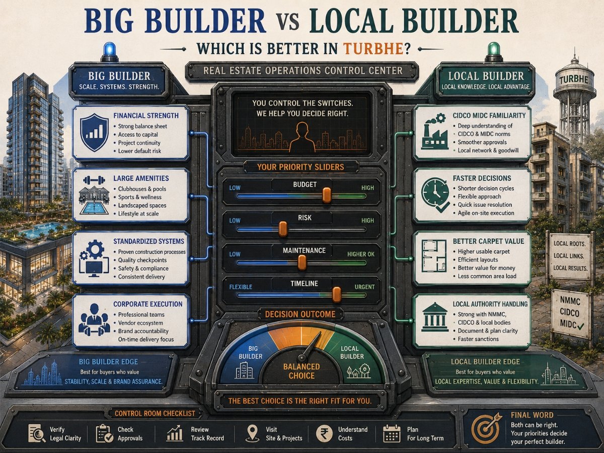 big builder vs local builder in turbhe is visible in this image.