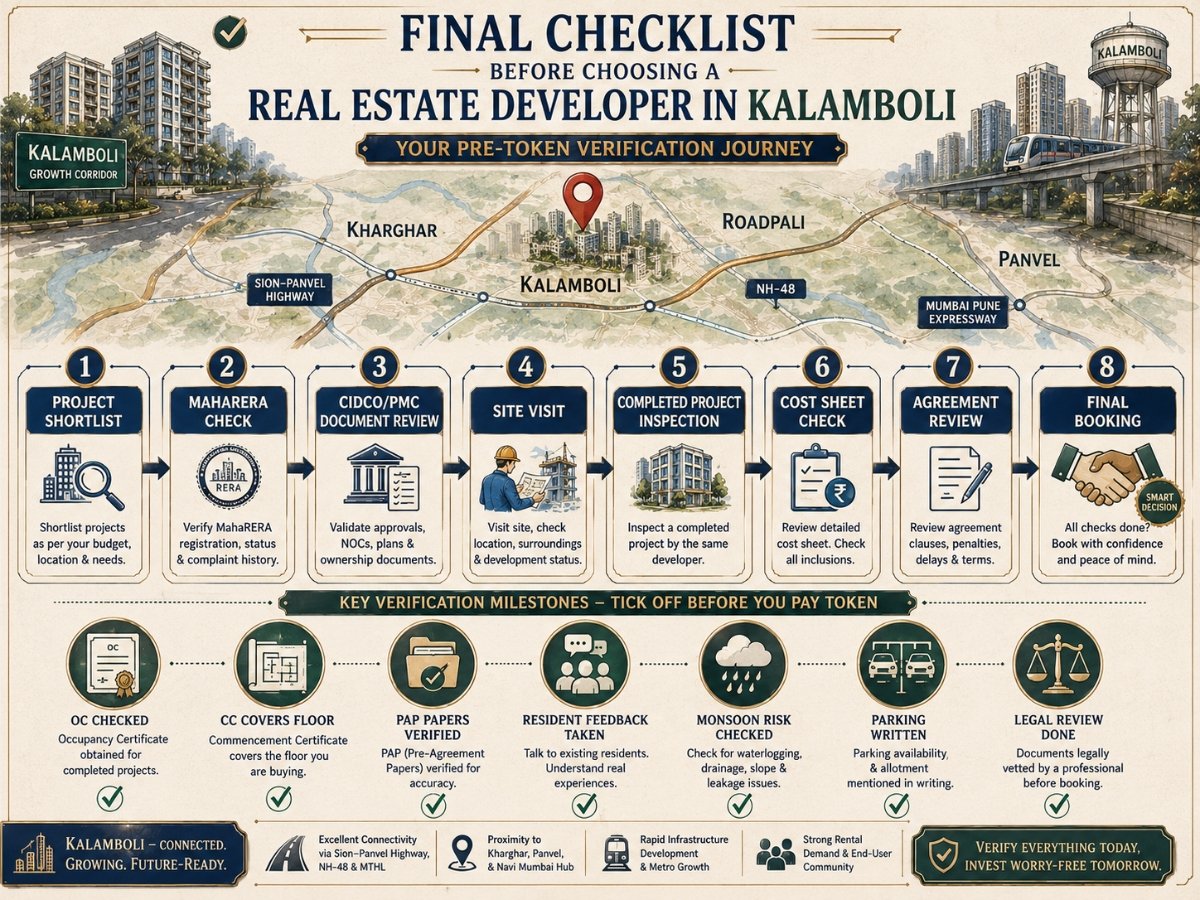 final checklist before choosing developer in kalamboli is visible in this image.