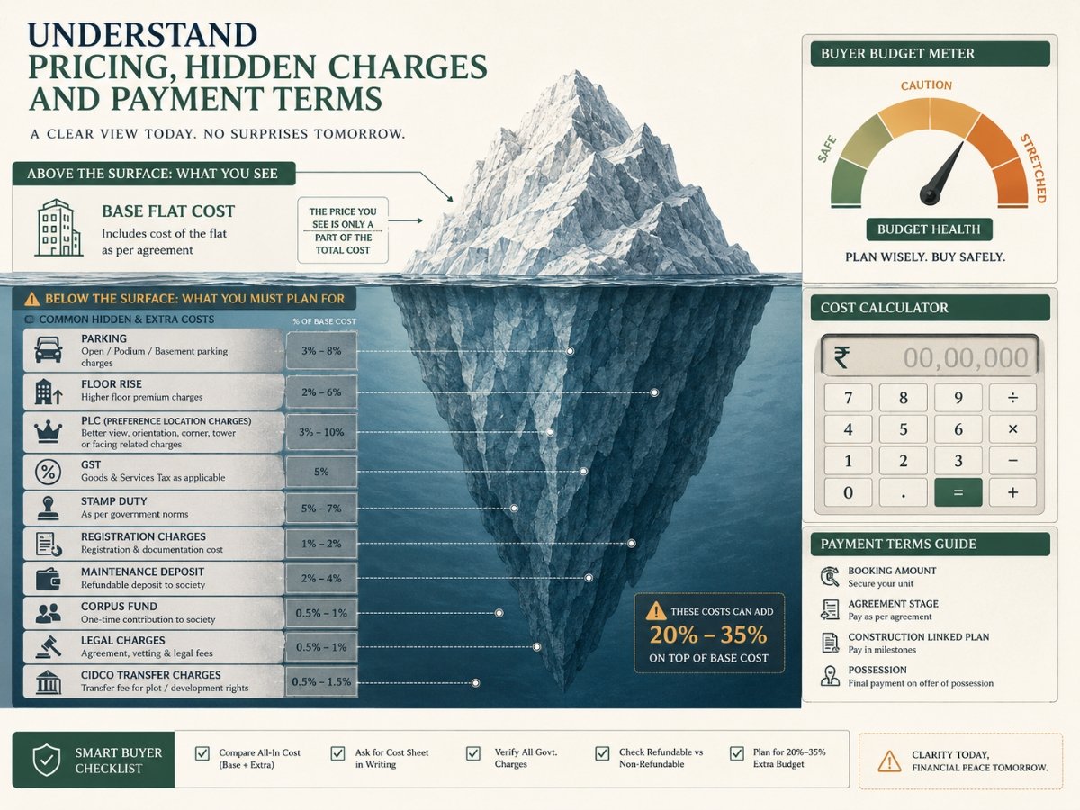 hidden charges when buying flat in kopar khairane is visible in this image.