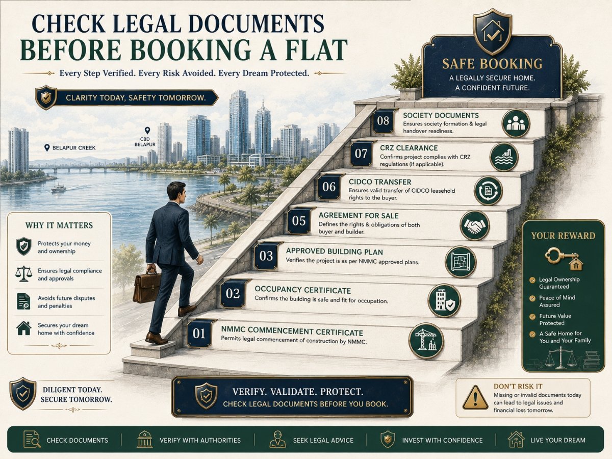 legal documents before booking flat in belapur is visible in this image.