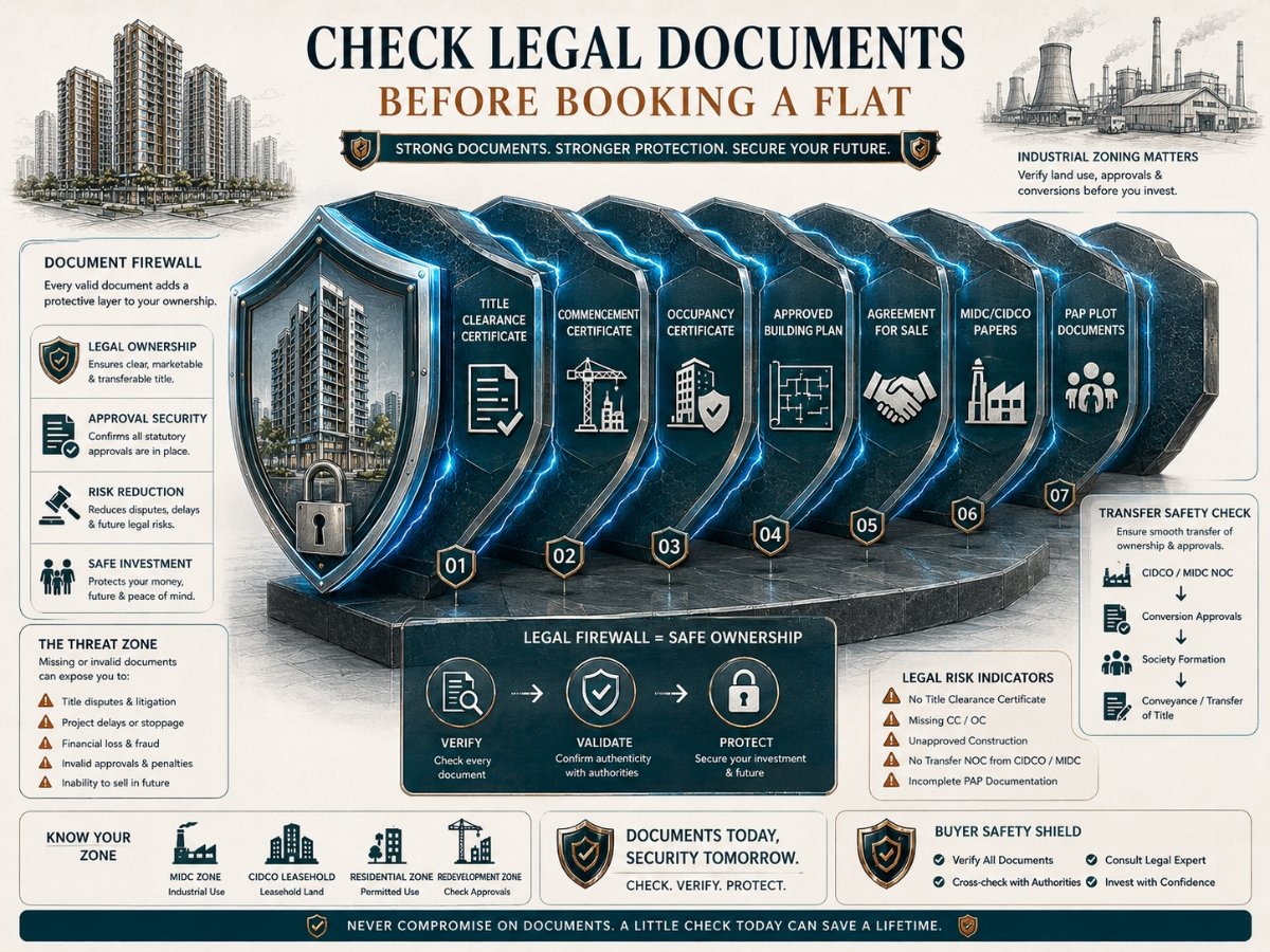 legal documents before booking flat in turbhe is visible in this image.