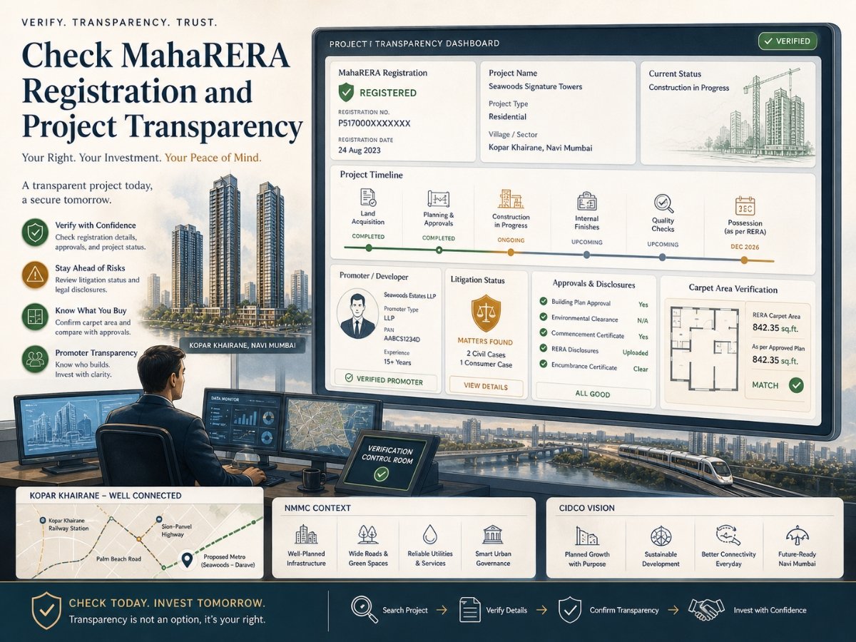 maharera registration check kopar khairane is visible in this image.