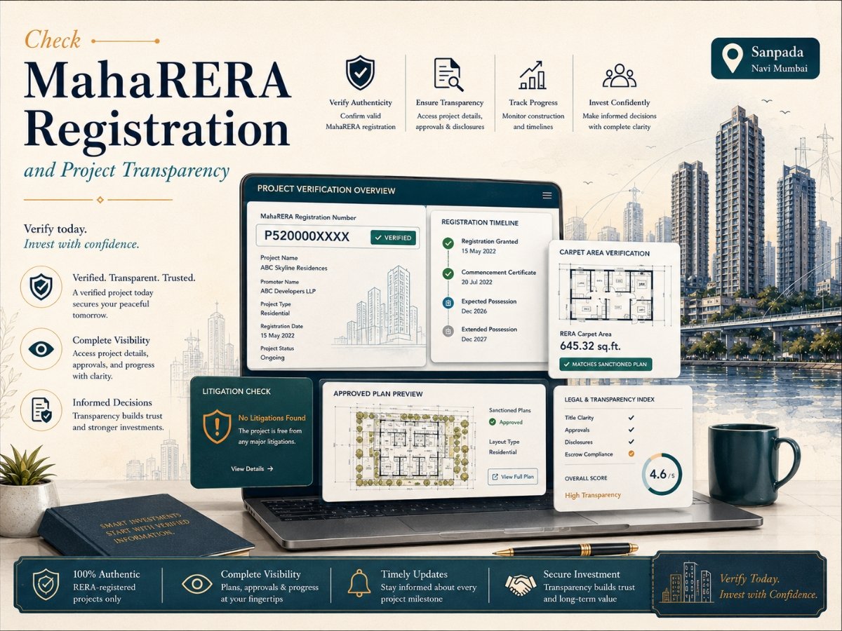 maharera registration check sanpada is visible in this image.