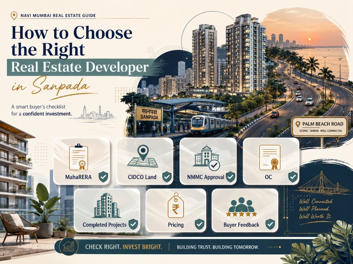 real estate developer checklist sanpada is visible in this image.