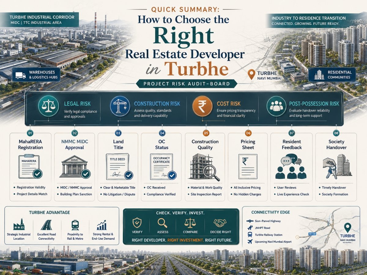 real estate developer checklist turbhe is visible in this image.