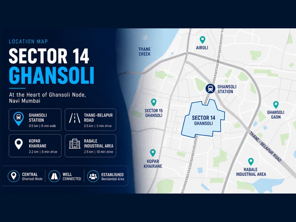 sector-14-ghansoli-location-map-navi-mumbai is visible in this image