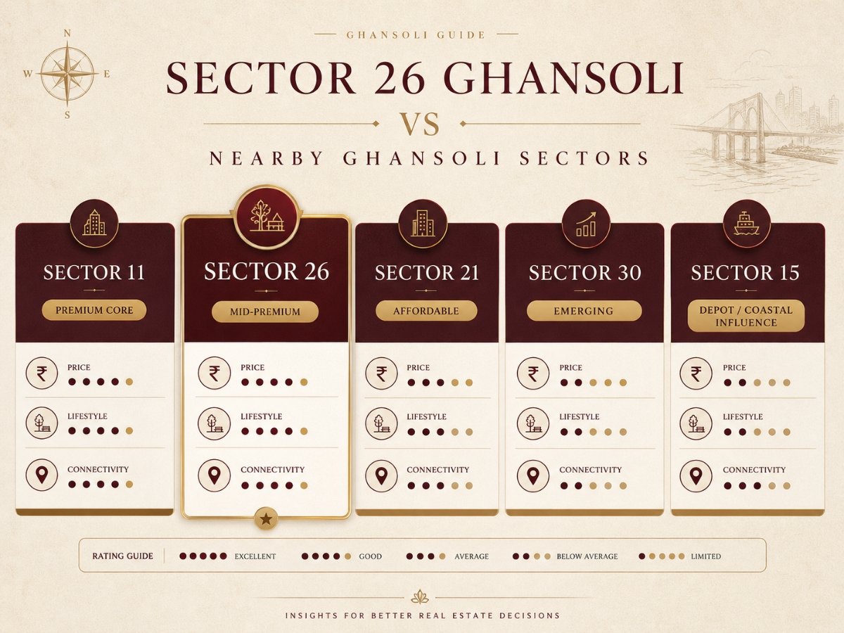 sector 26 ghansoli vs other sectors navi mumbai is visible in this image.