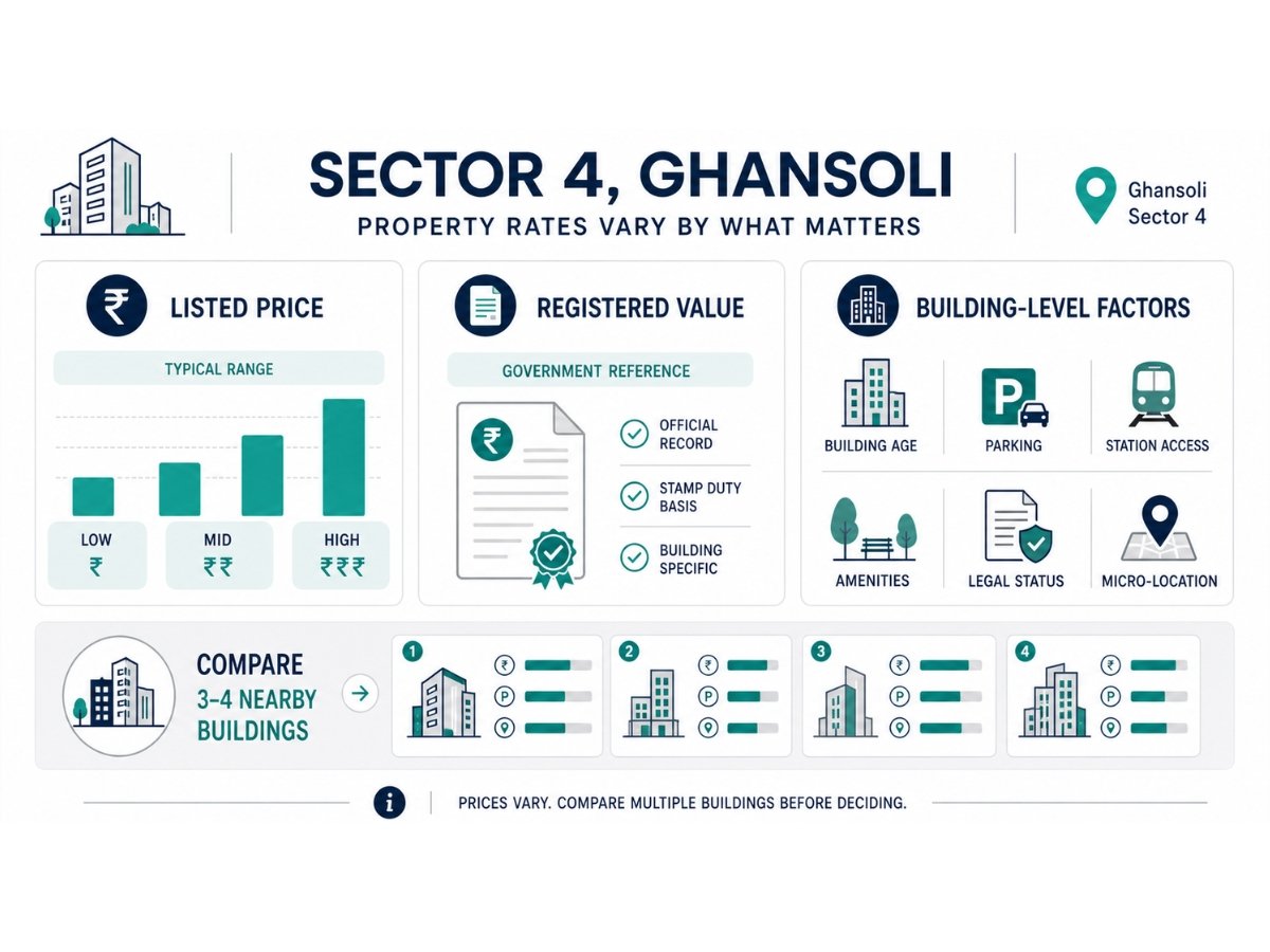 sector-4-ghansoli-property-rates-infographic is visible in this image
