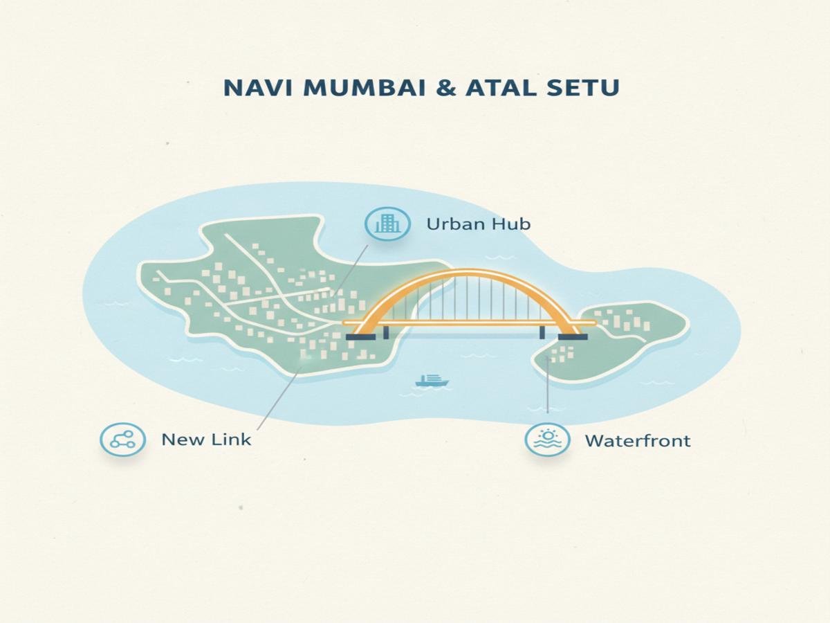 1. What Atal Setu Actually Did to Navi Mumbai's Geography is visible in this image