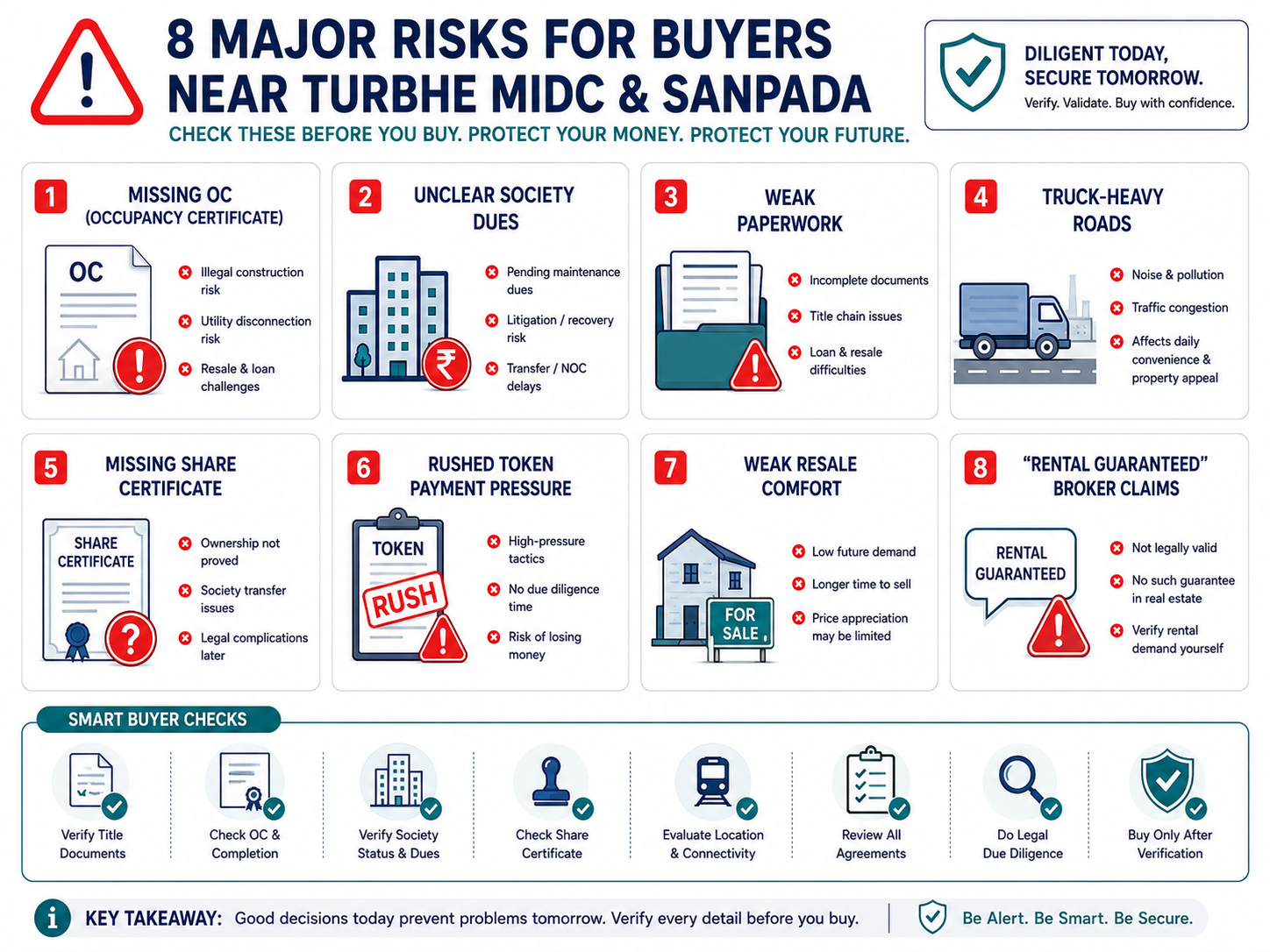 8 major risks for buyers near turbhe MIDC and Sanpada