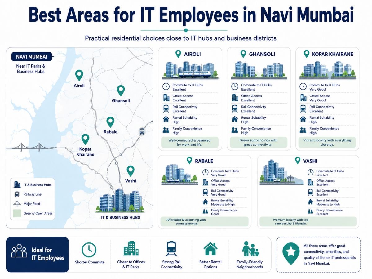 Best Areas for IT Employees in Navi Mumbai is visible in this image