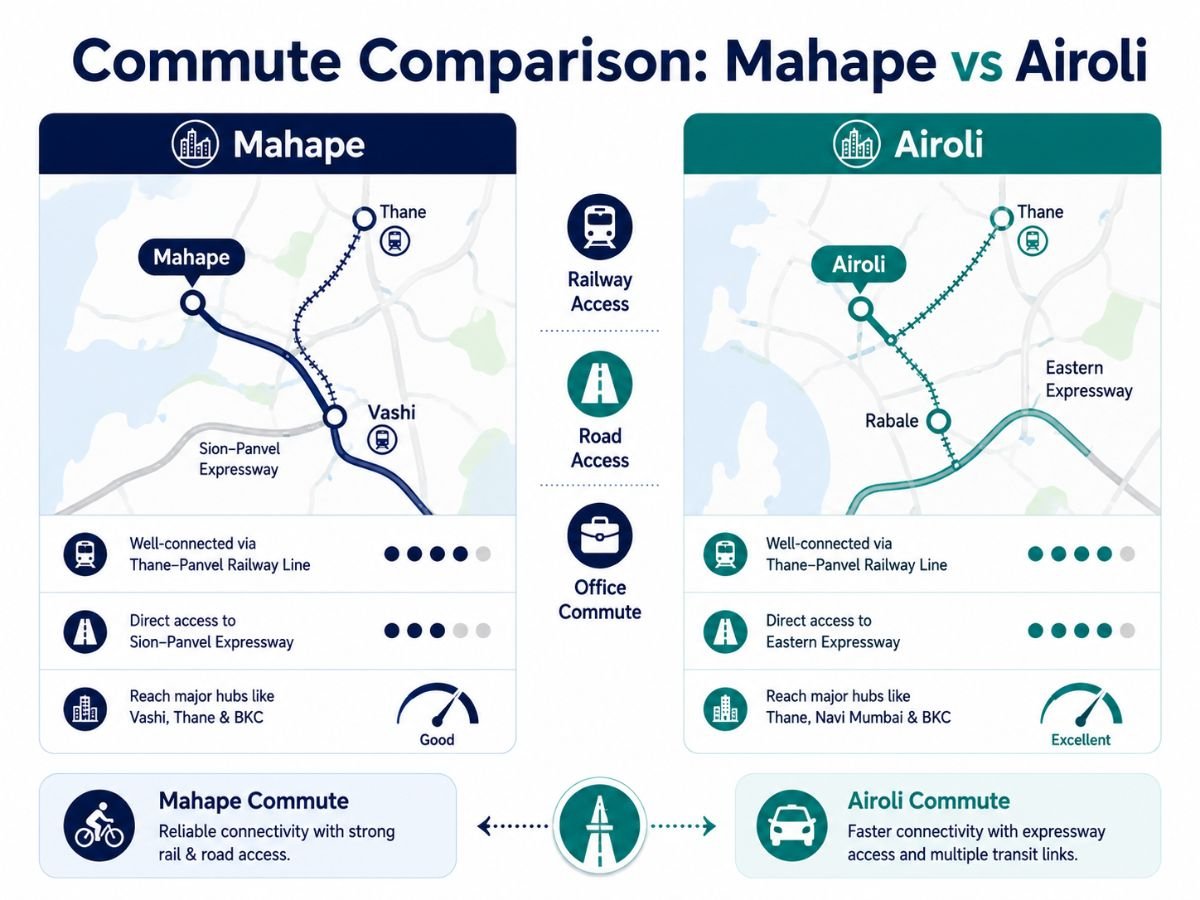 Commute Comparison_ Mahape vs Airoli is visible in this image