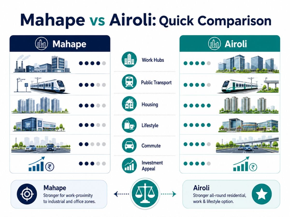 Mahape vs Airoli_ Quick Comparison is visible in this image