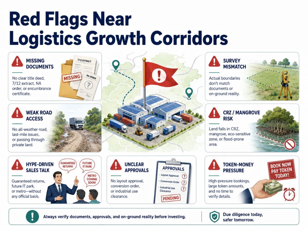 Red Flags Near Logistics Growth Corridors is visible in this image