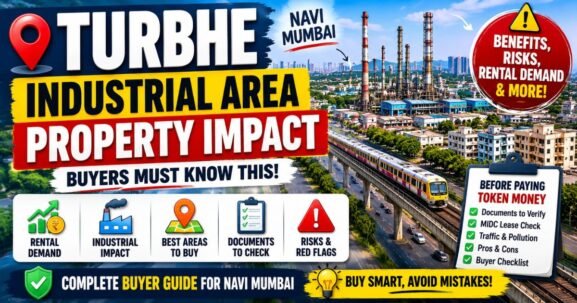 Turbhe Industrial Area Property Impact thumbnail is visible in this image.