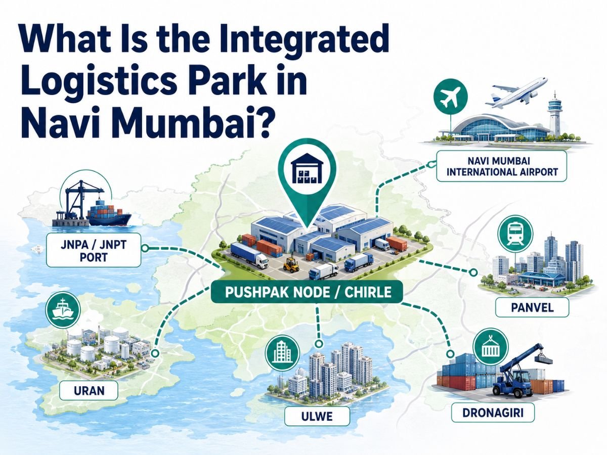 What Is the Integrated Logistics Park in Navi Mumbai is visible in this image