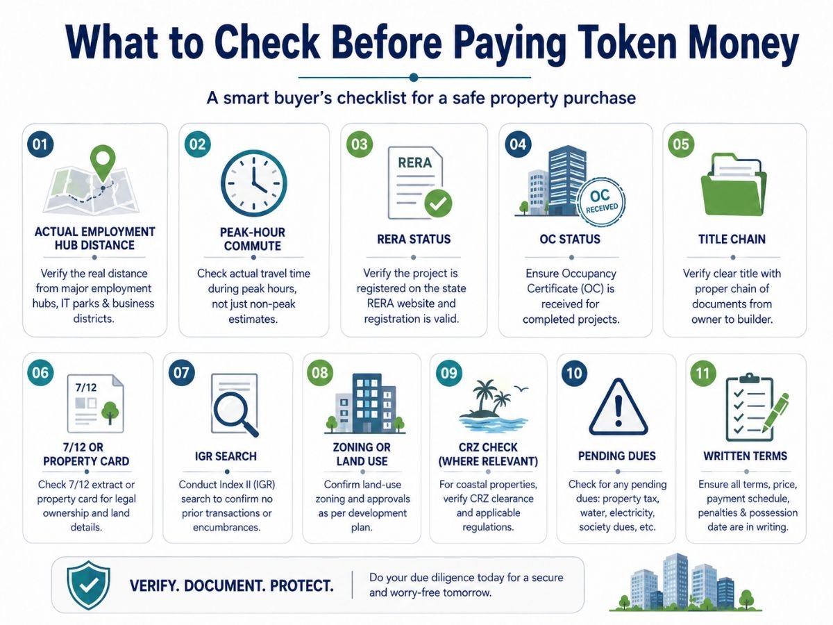 What to Check Before Paying Token Money is visible in this image