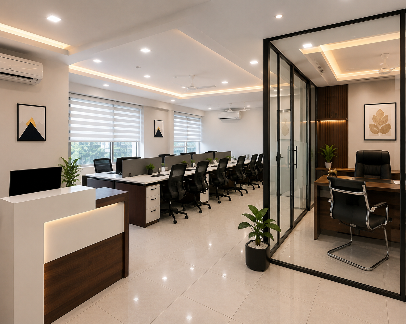 Furnished Office with Cabin & Workstations for Rent in Vashi Sector 17