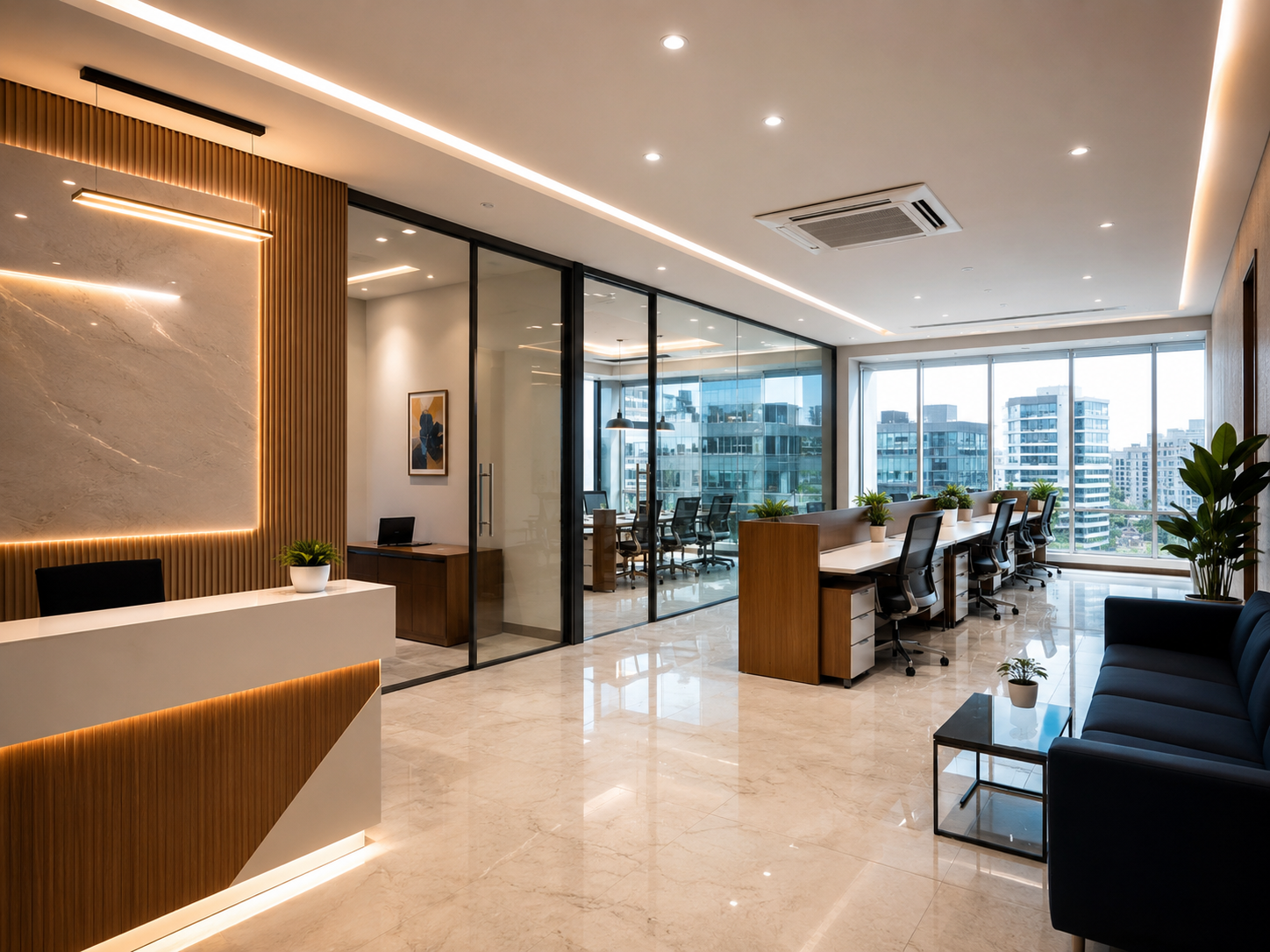 8 Seater Furnished Office for Rent in Vashi Sector 17